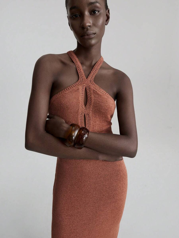 Kaïa | Knitted Slit Dress