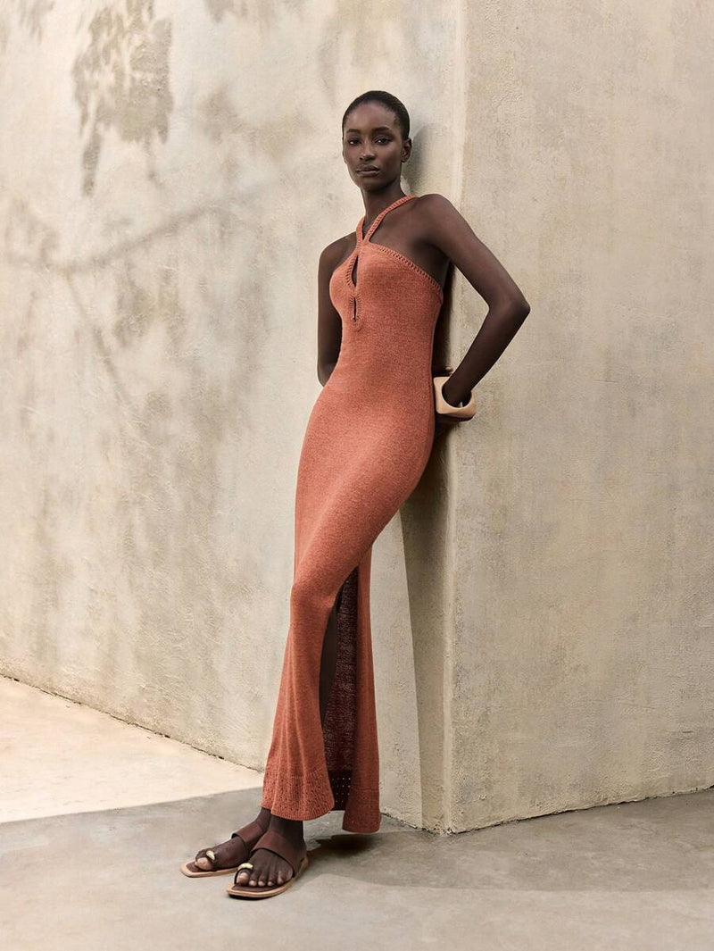 Kaïa | Knitted Slit Dress