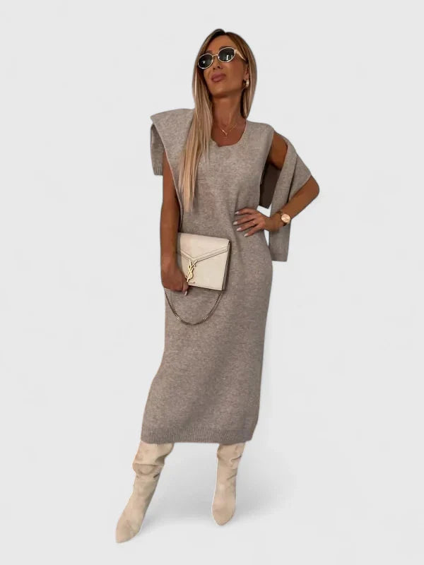 Chrystahl | Elegant Dress and Turtleneck Sweater Set