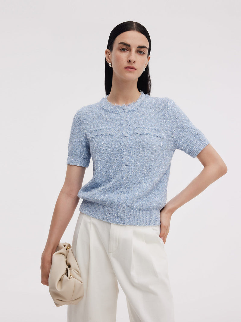 Frayed Edge Women's Knit Top